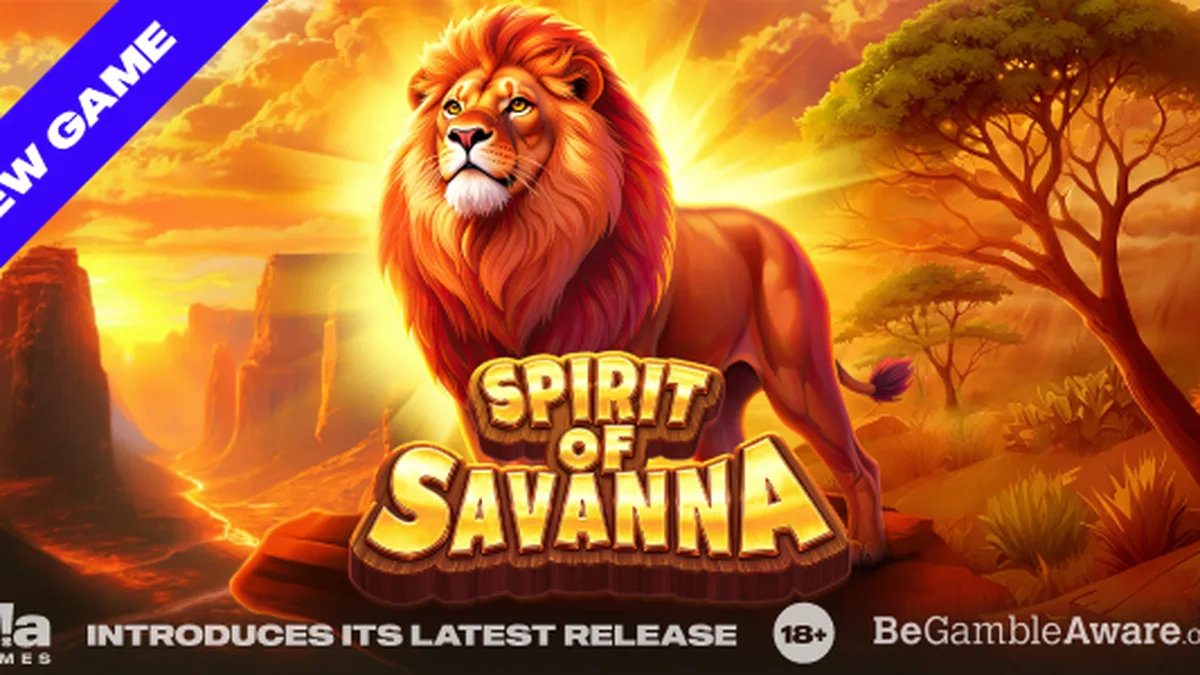 Pemandangan savana eksotis dengan elemen grafis slot Spirit of Savanna